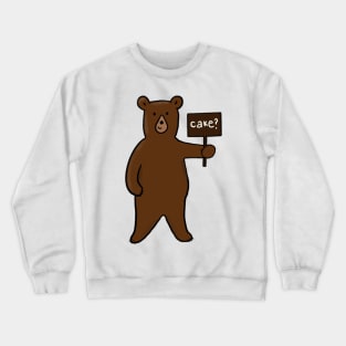 Cake Cute Bear Illustration Crewneck Sweatshirt